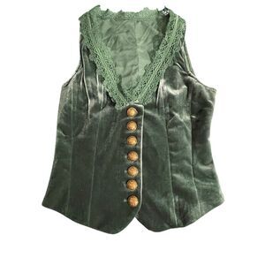 Juniors Unbranded Emerald Green Deep Front Vest